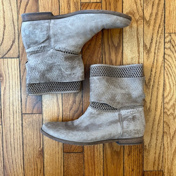 VIC MATIE Beige suede mesh Ankle Booties 40 - Picture 8 of 13